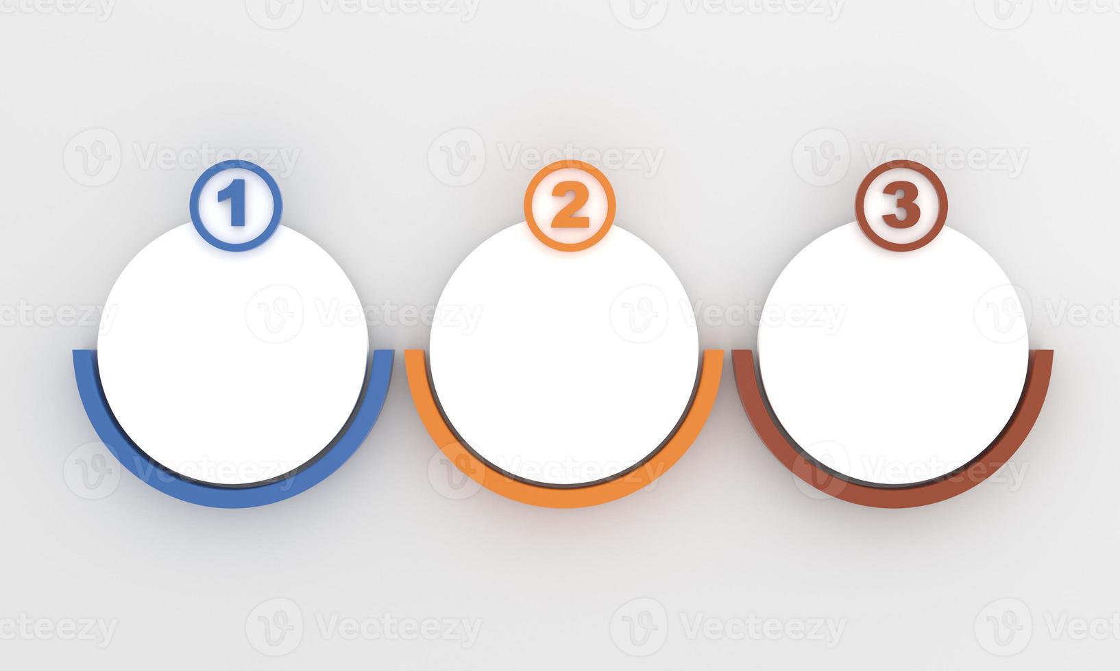 infográfico modelo com ícones e 3 opções ou passos. o negócio círculo modelo com para processo diagrama, apresentações, fluxo de trabalho disposição, foto
