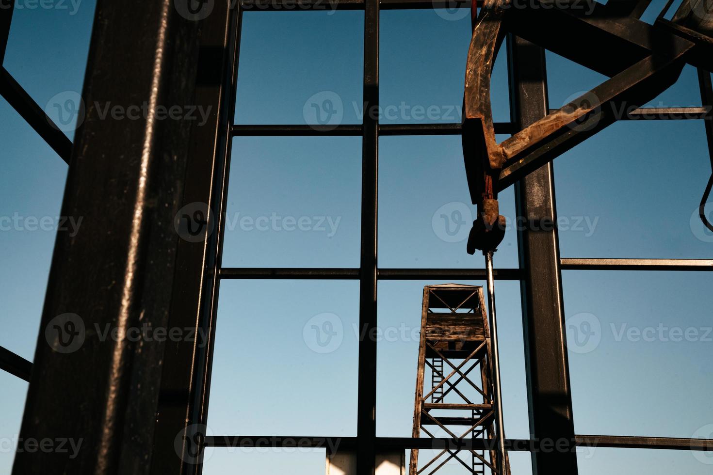 óleo bomba fechar-se detalhes. óleo indústria equipamento. foto