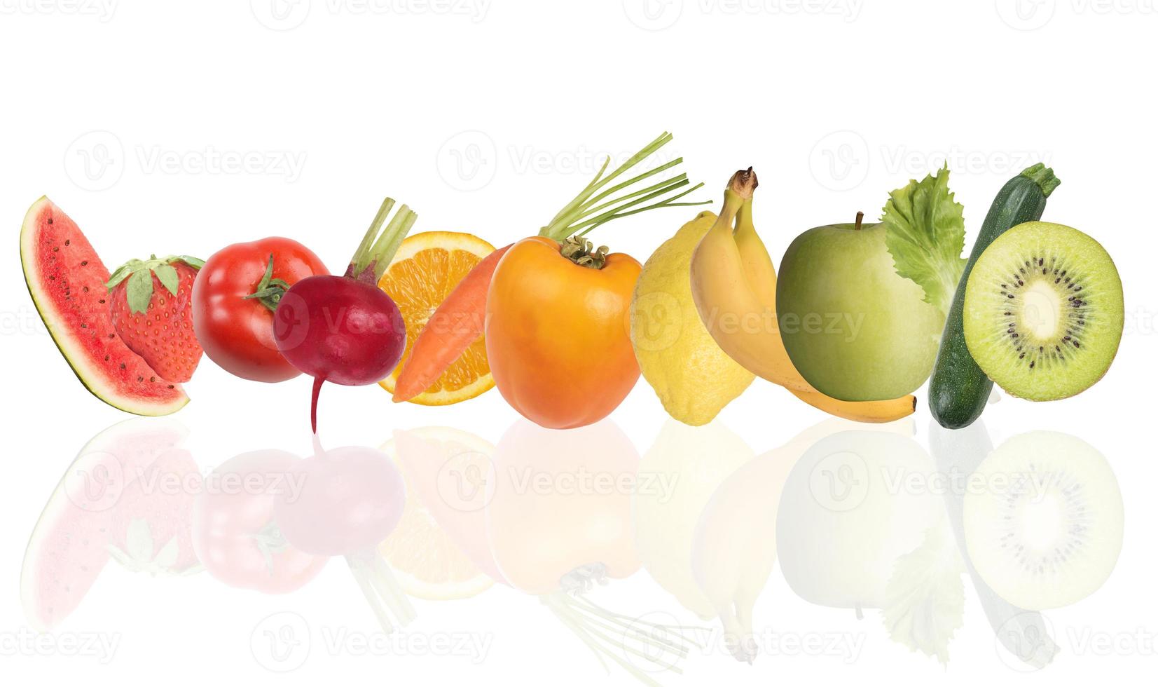 colorida bandeira do frutas. saudável Comida conceito foto