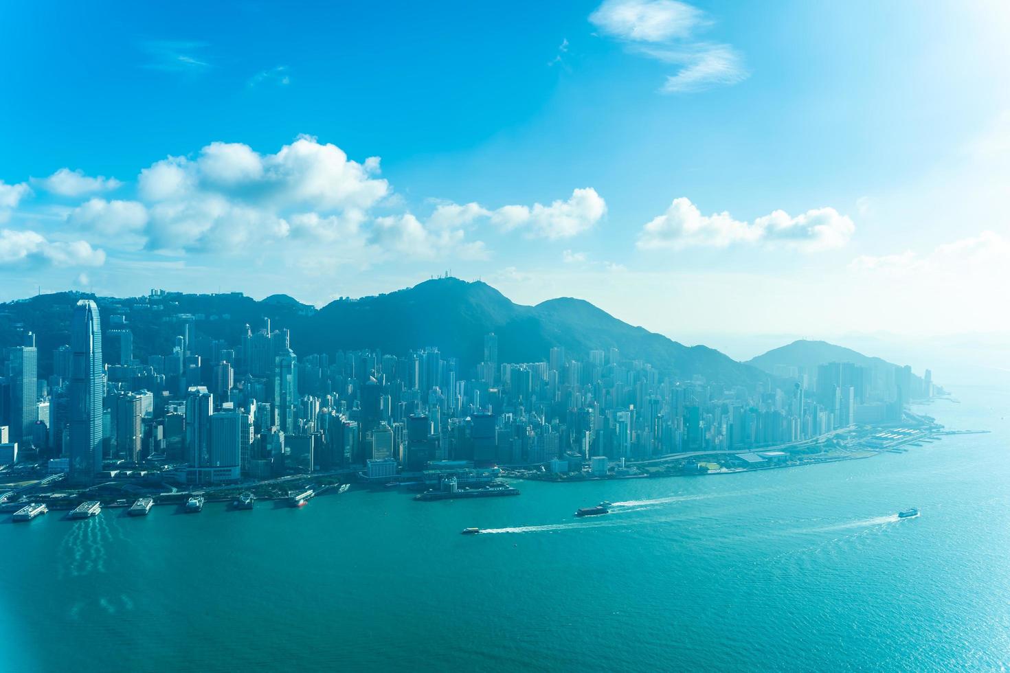 vista da cidade de hong kong, china foto