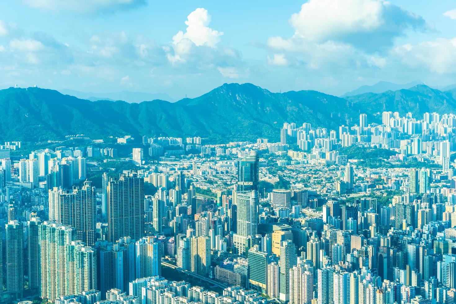 vista da cidade de hong kong, china foto