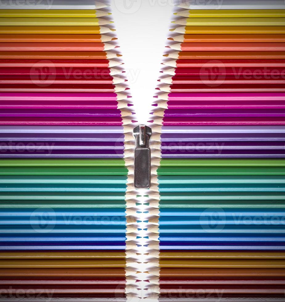 aberto criatividade com colori lápis foto