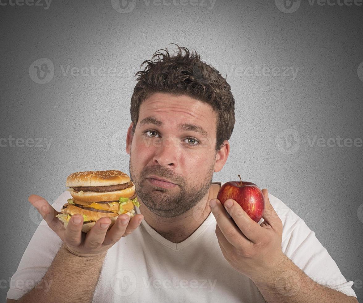 dieta vs lixo Comida foto