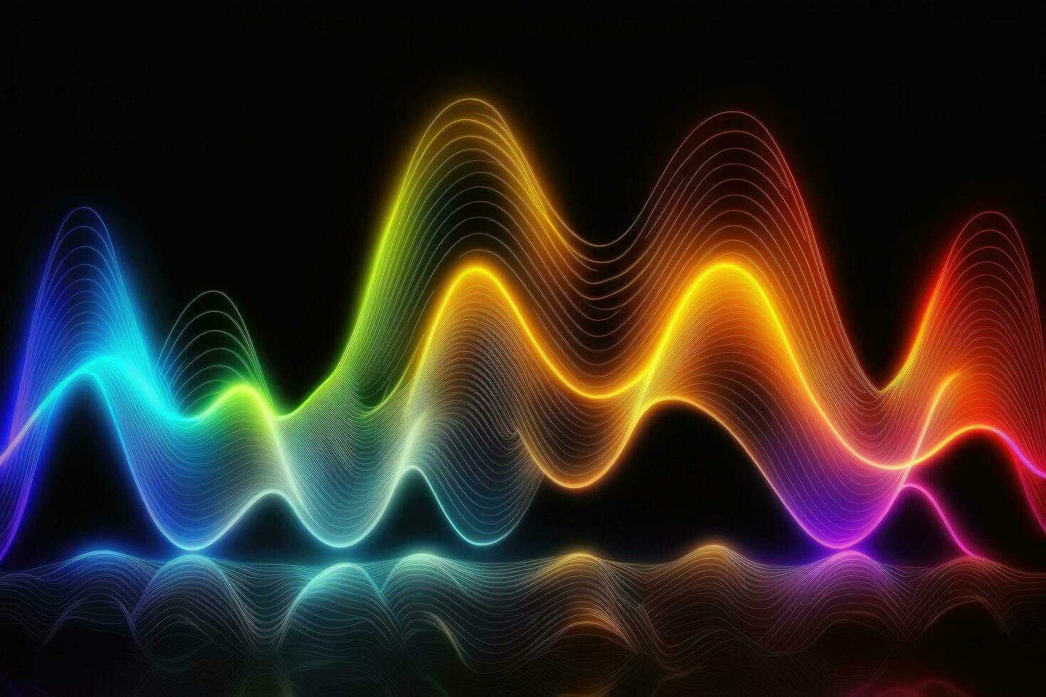 abstrato fundo onda linha néon foto