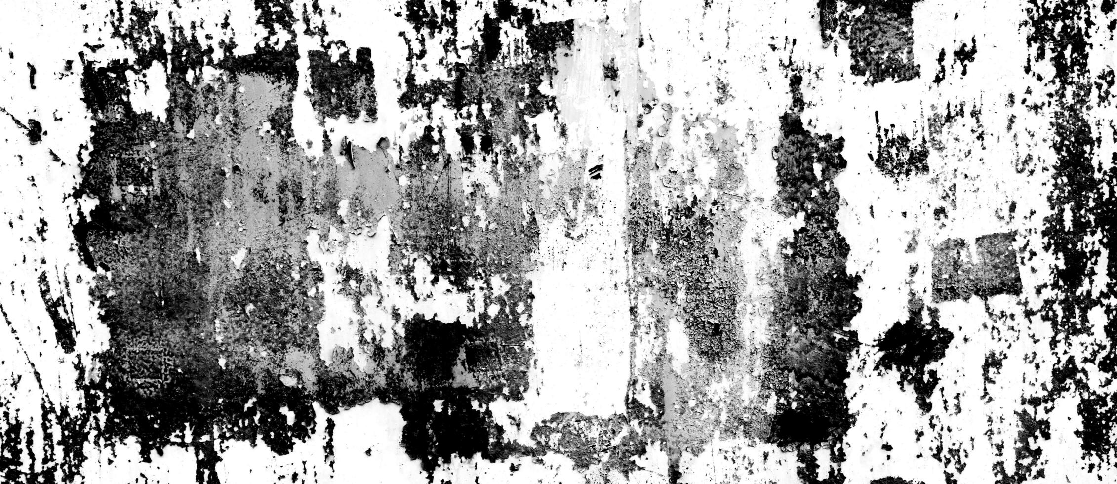 grunge metal e poeira coçar, arranhão Preto e branco textura fundo panorama foto