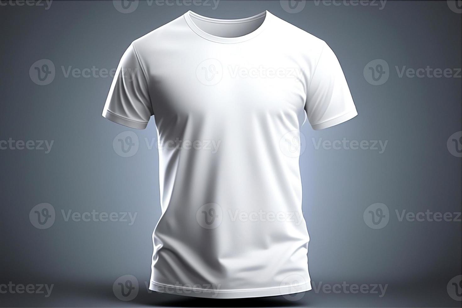 uma branco camiseta com uma em branco rótulo em isto com generativo ai foto