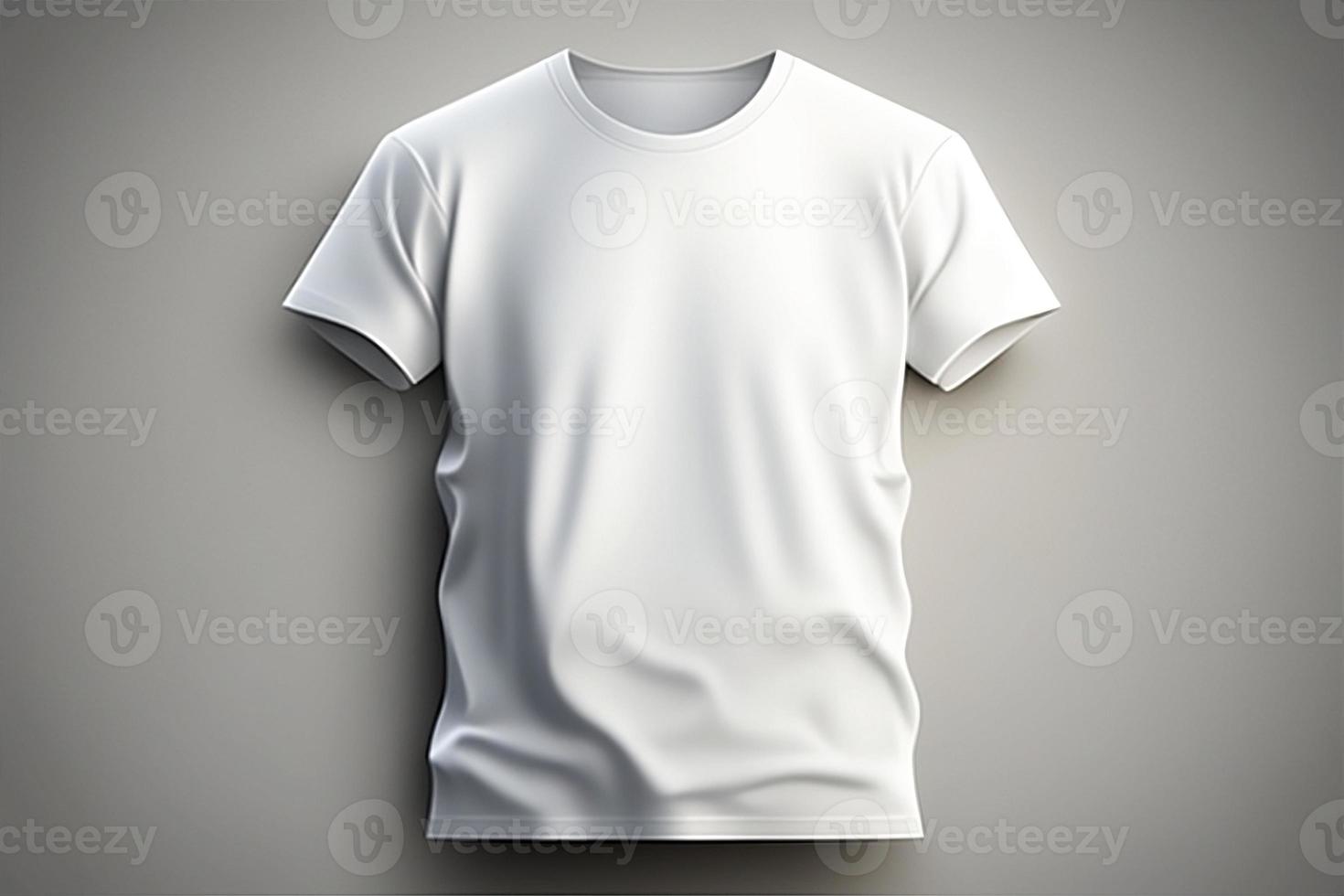 uma branco camiseta com uma em branco rótulo em isto com generativo ai foto