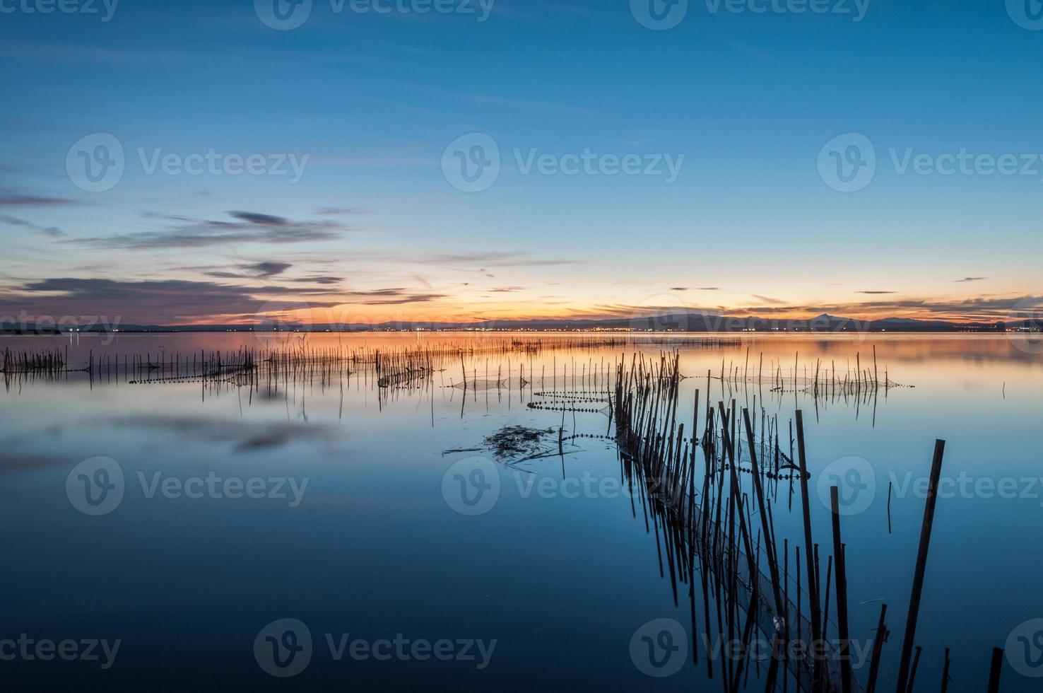 estuário de albufera em valência, espanha foto