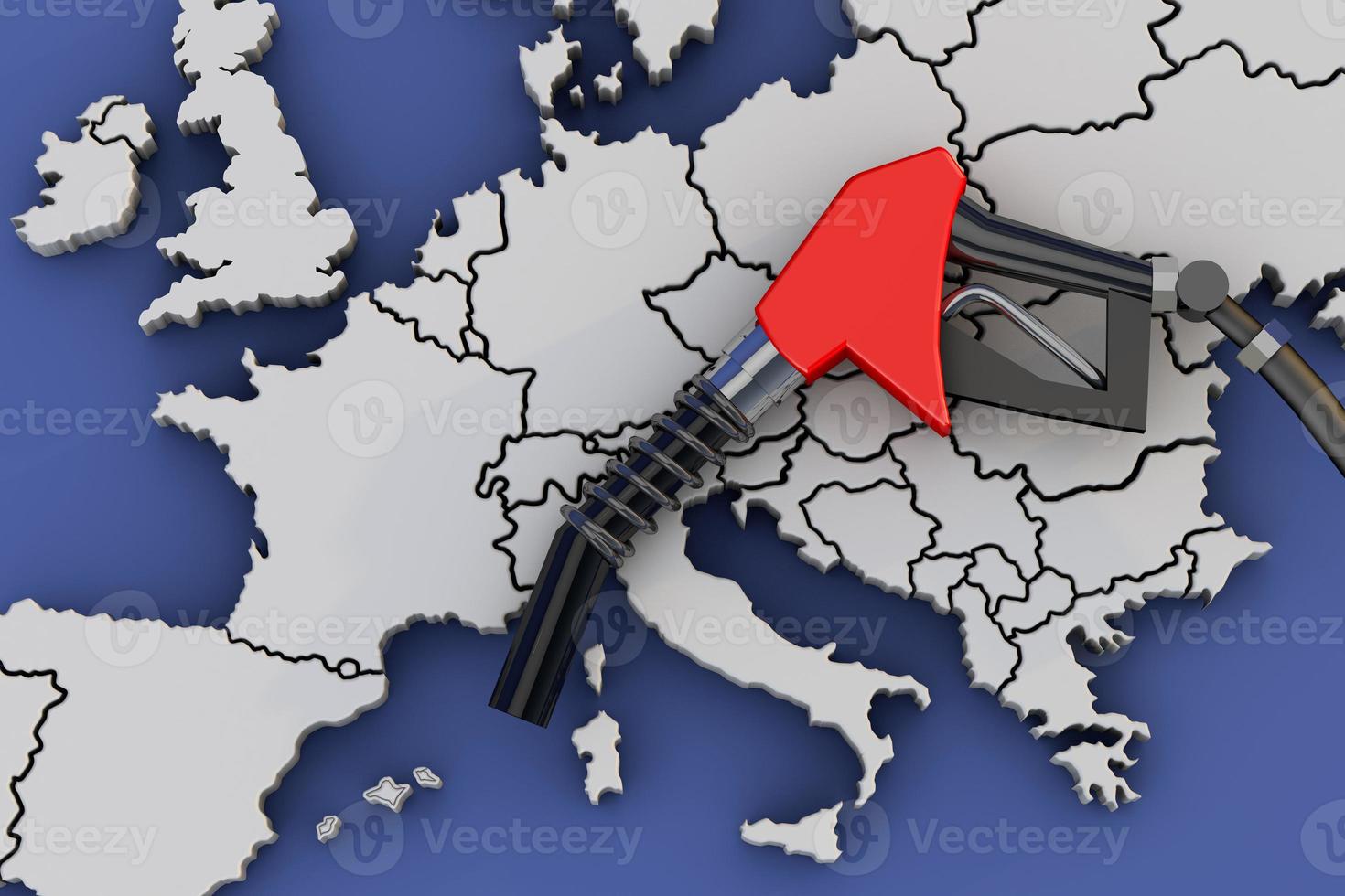 combustível crise dentro Europa. 3d bocal foto