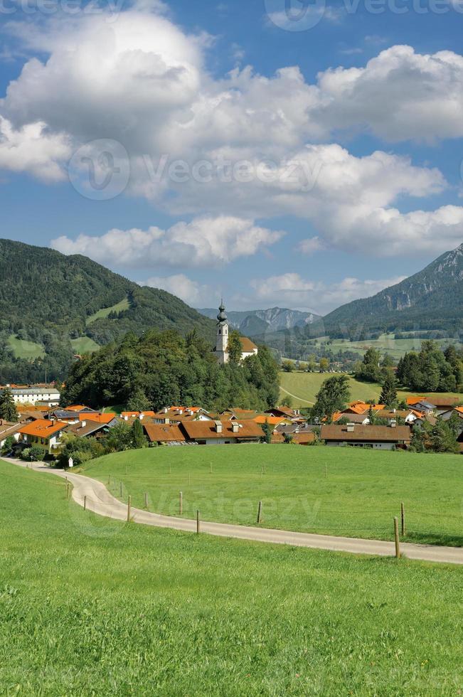 Vila do Ruhpolding, Chiemgau, Baviera, Alemanha foto