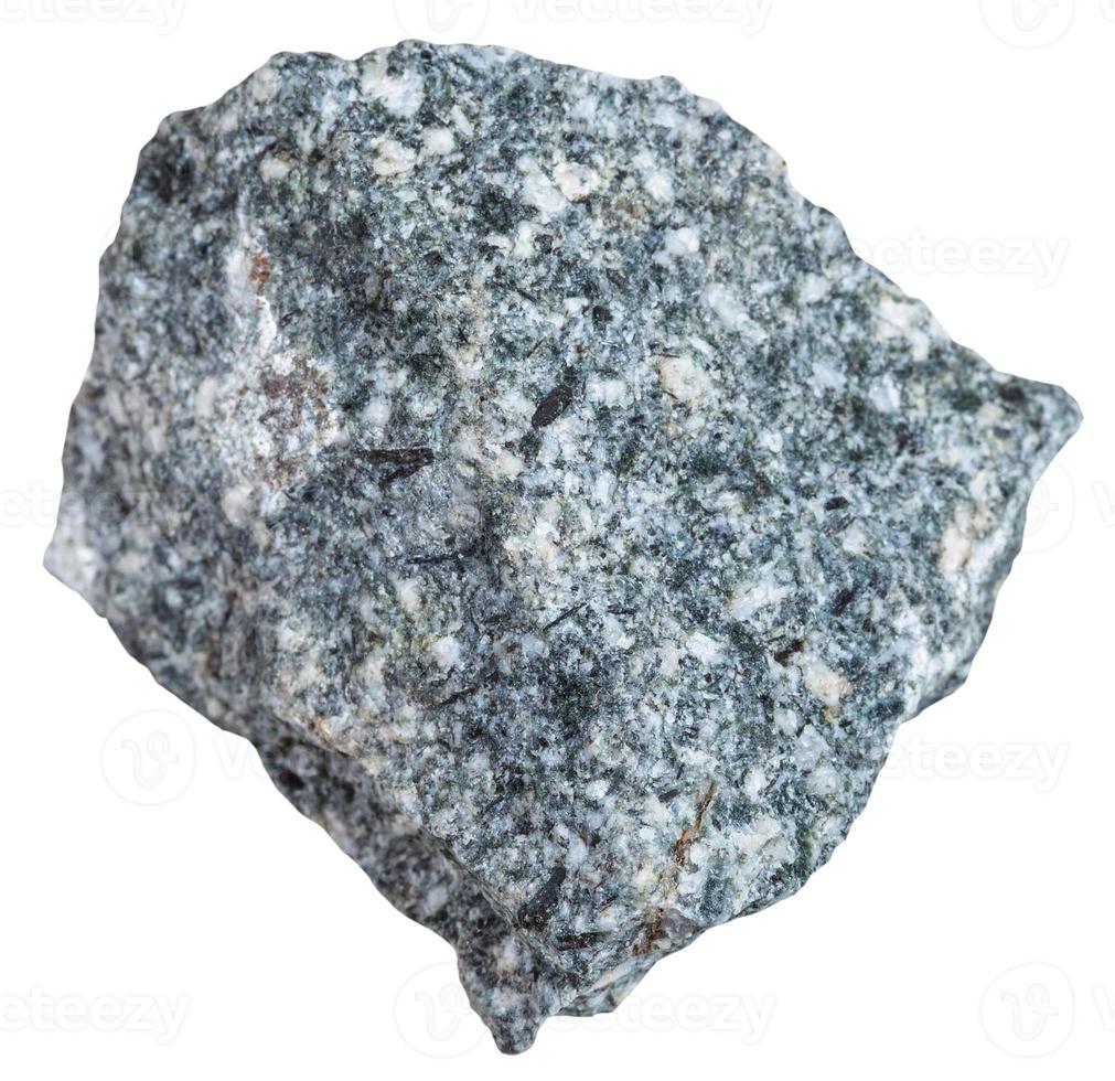 diorito pedra isolado em branco foto