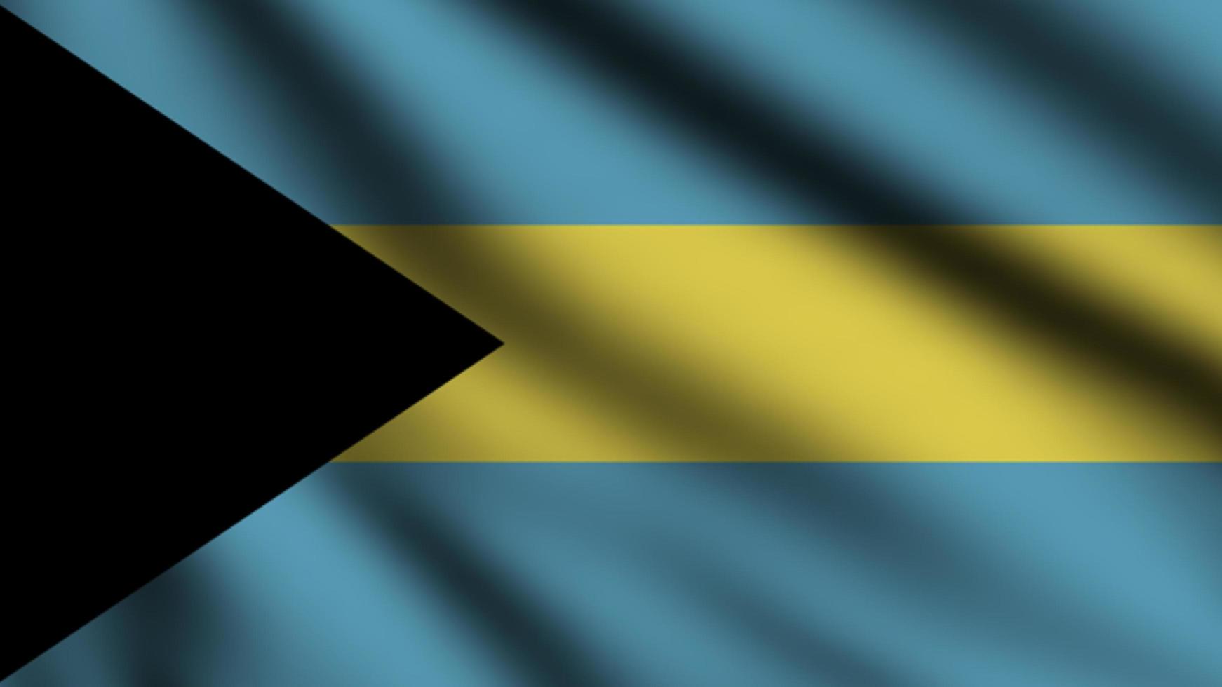 bandeira das bahamas balançando ao vento com fundo estilo 3d foto