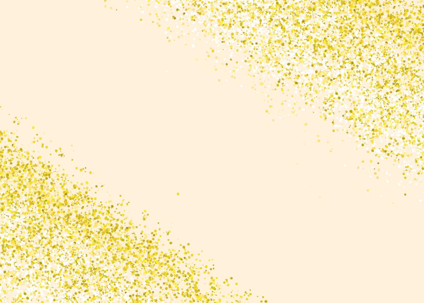 partículas de glitter dourados em fundo amarelo creme foto