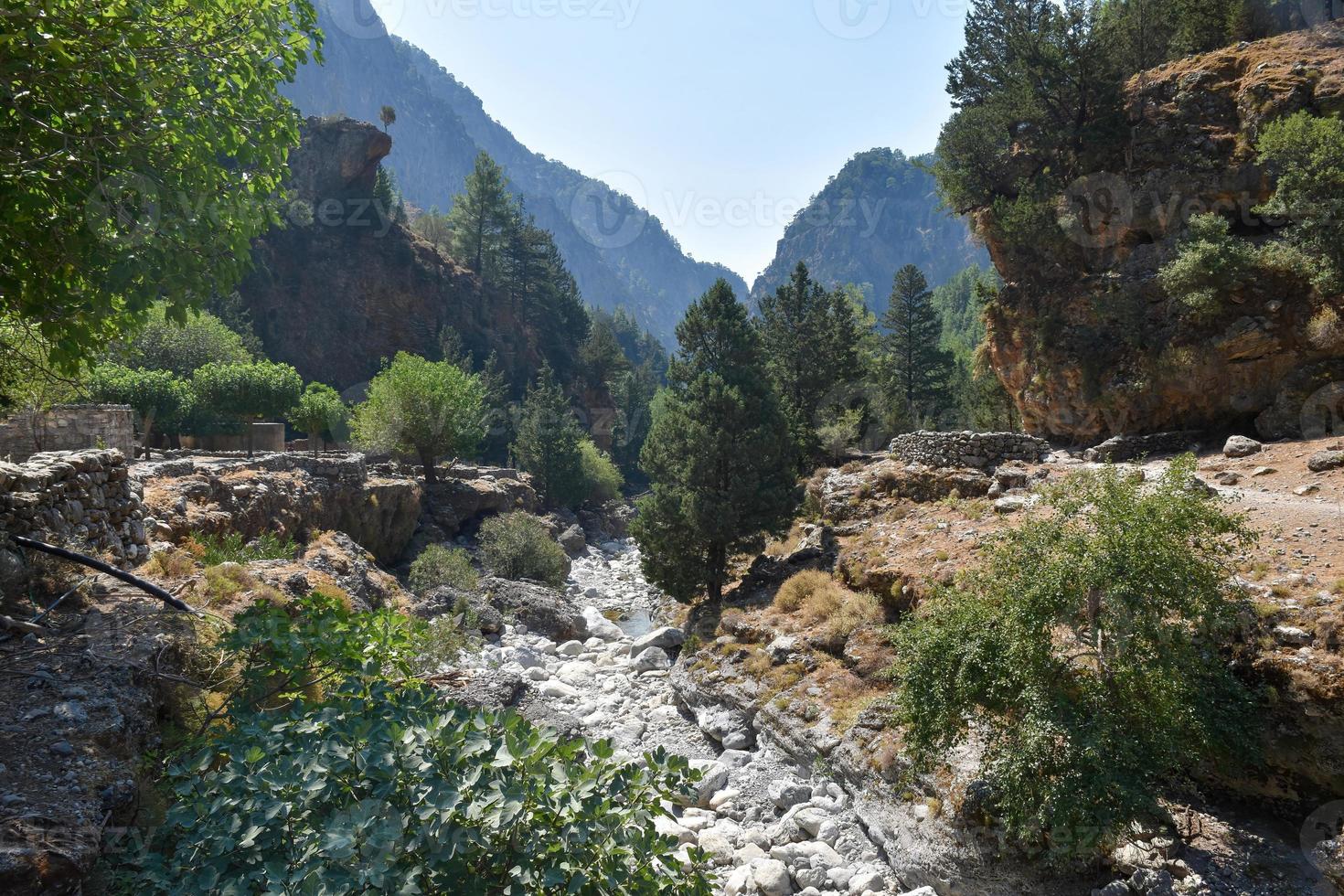 Grécia cretense samaria desfiladeiro agia roumeli foto