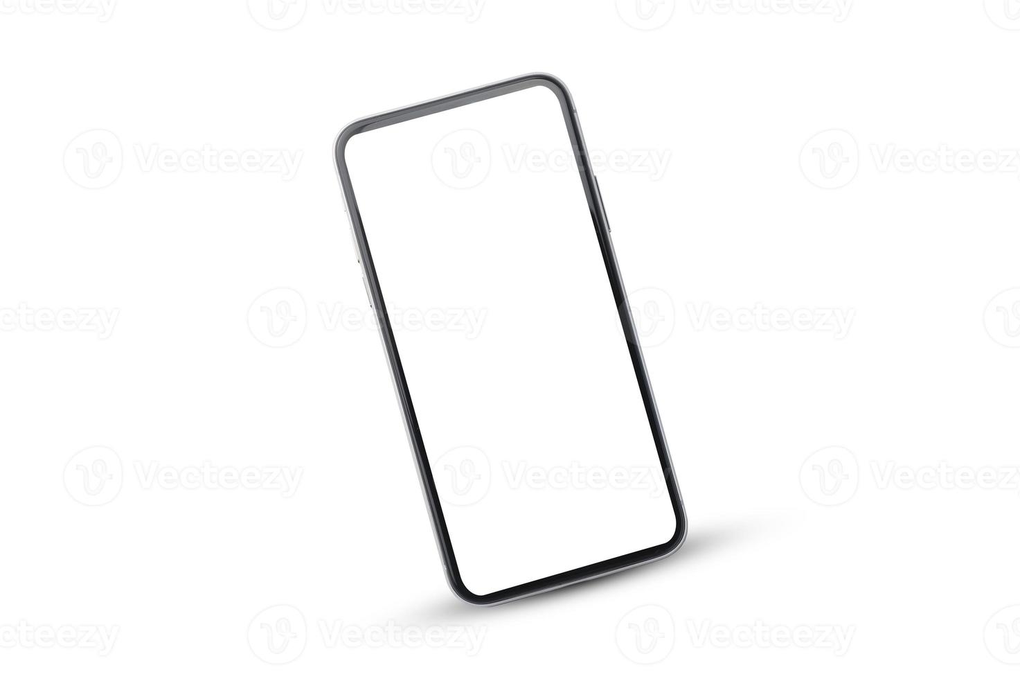 Smartphone em branco tela brincar em branco fundo foto