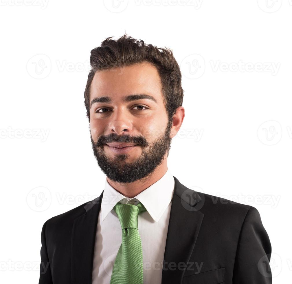 sorridente homem de negocios fechar-se retrato foto