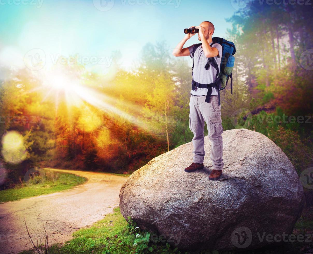 madeiras explorador e aventureiro homem foto