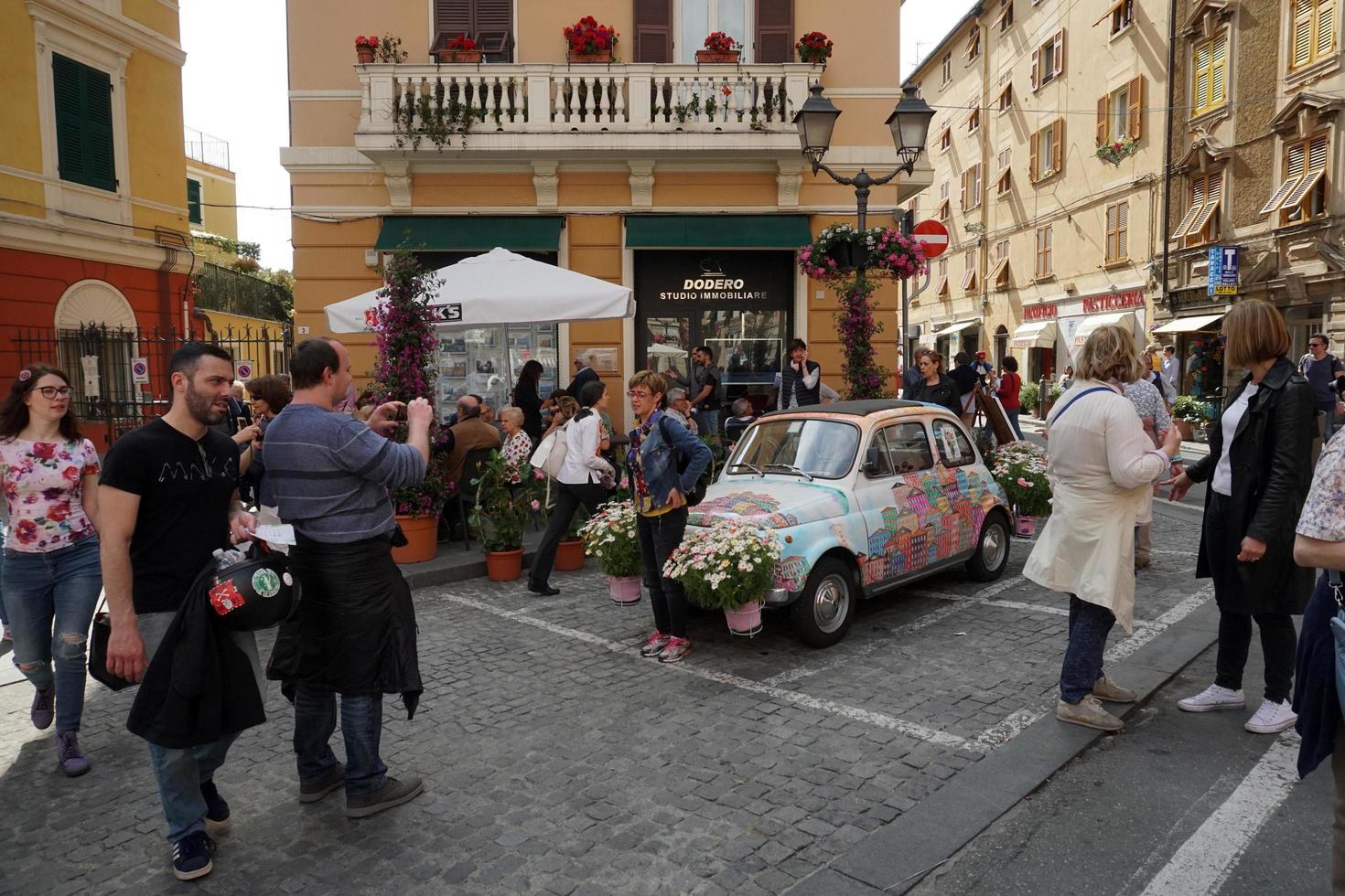 genoa, itália - 5 de maio de 2018 - retorno da euroflora a genoa no cenário único dos parques nervi foto