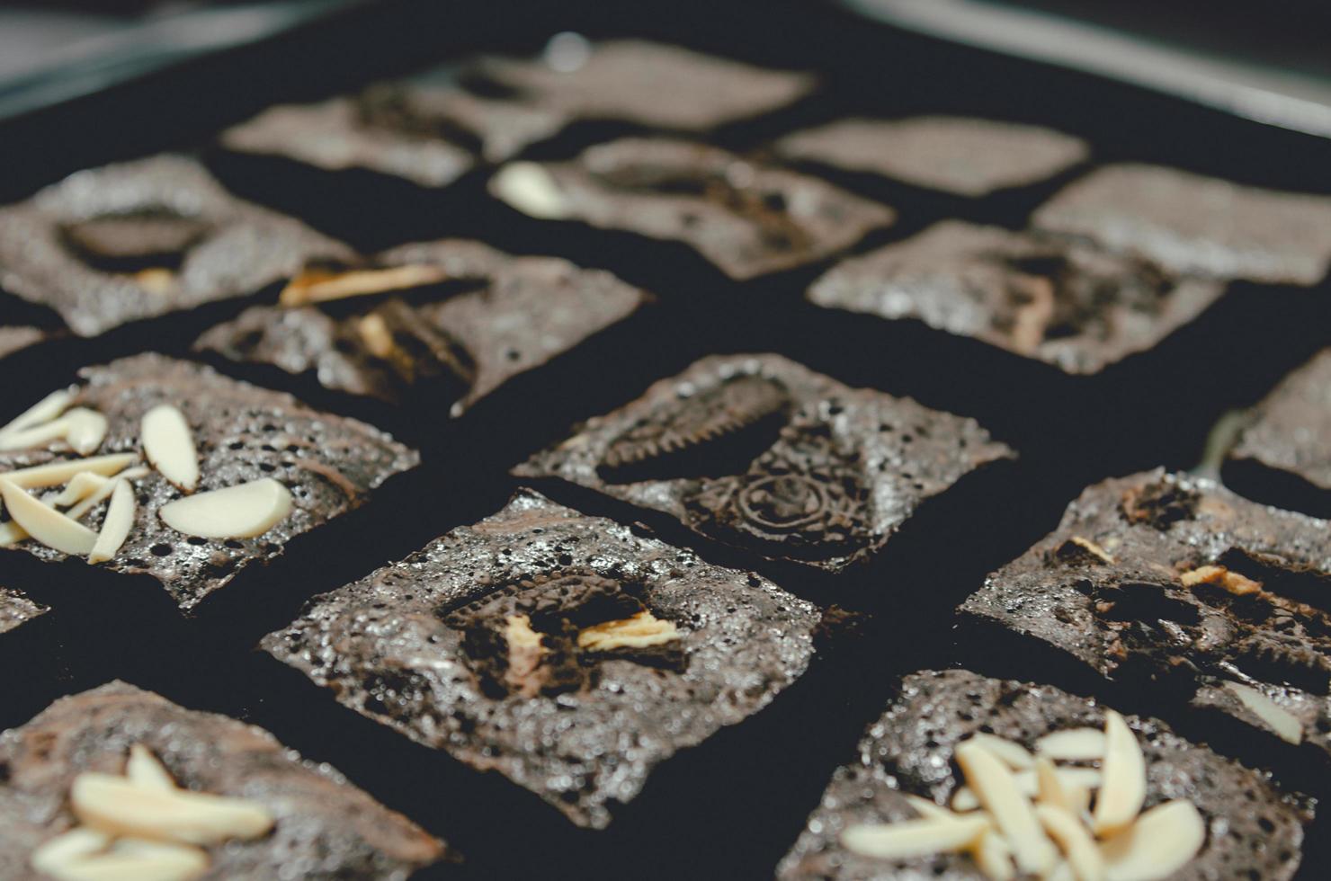 close-up de brownies foto