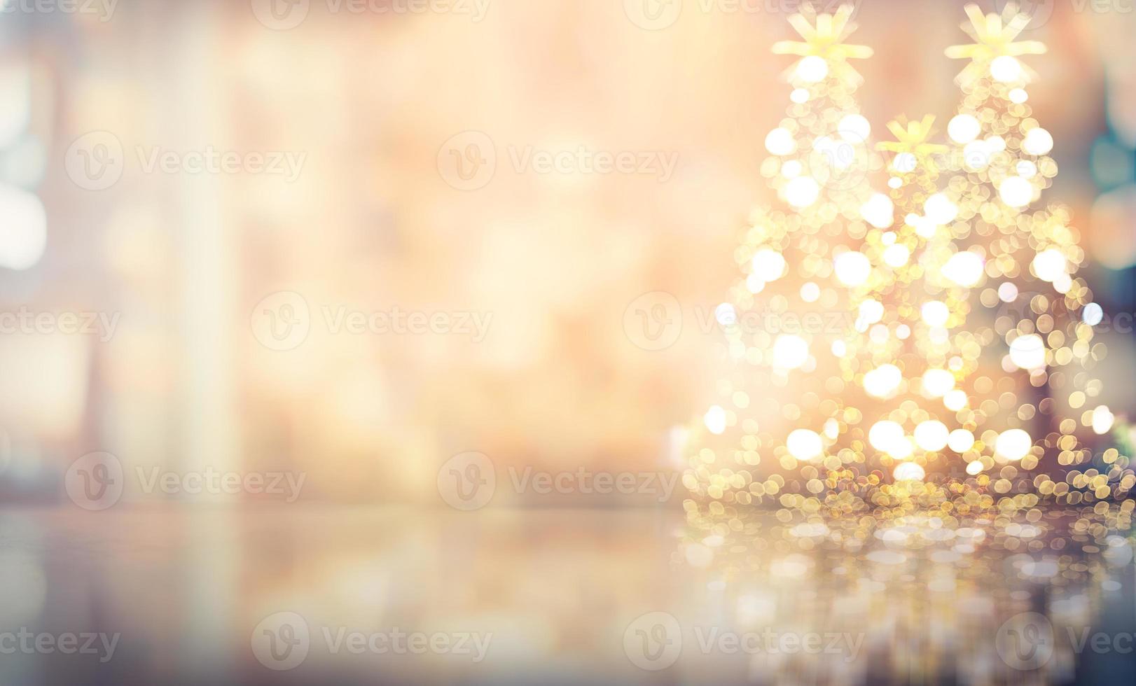 Natal fundo desfocado, bokeh quente cor suave com um tom vintage foto