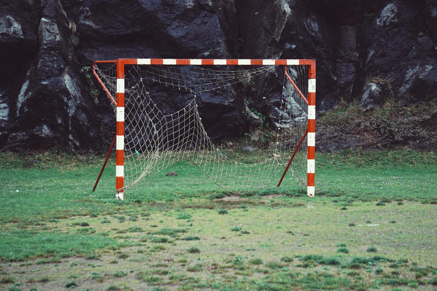 antigo campo de futebol de rua foto