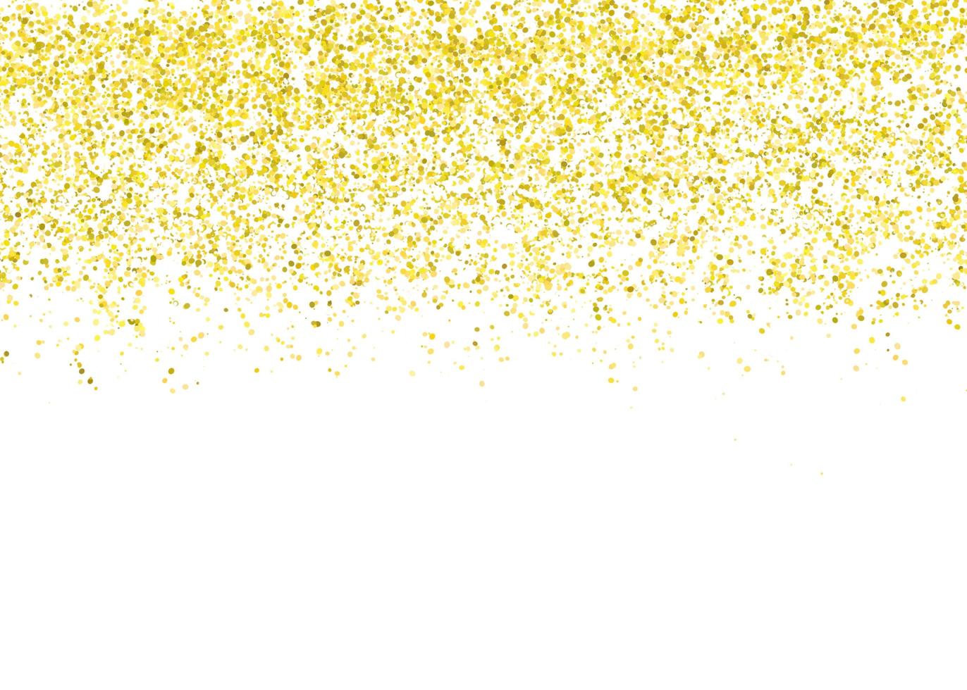 partículas de glitter dourados no fundo branco foto
