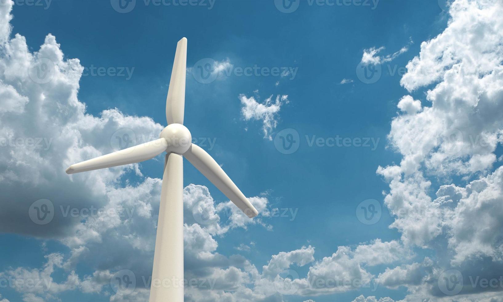 turbina moinho de vento eletricidade alternativo gerador energia poder azul céu fundo r cópia de espaço indústria ecologia meio Ambiente hélice Fazenda campo global inovação recurso produção.3d render foto