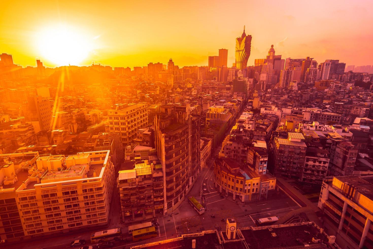 paisagem urbana da cidade de macau, china foto