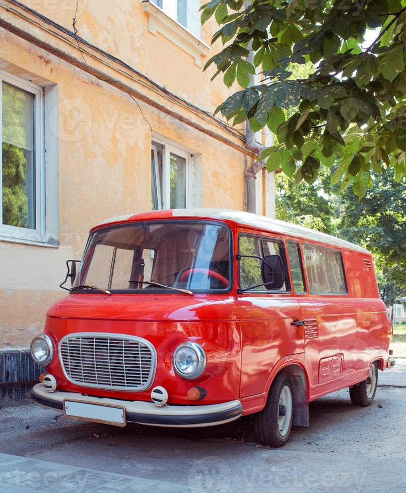 retro carro minivan foto