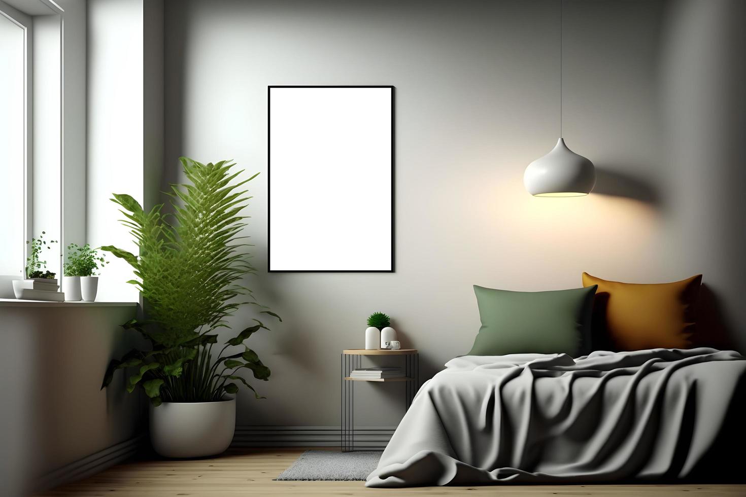 esvaziar foto quadro, Armação ou parede arte brincar dentro moderno minimalista vivo sala, esvaziar quadro, Armação brincar montado em parede