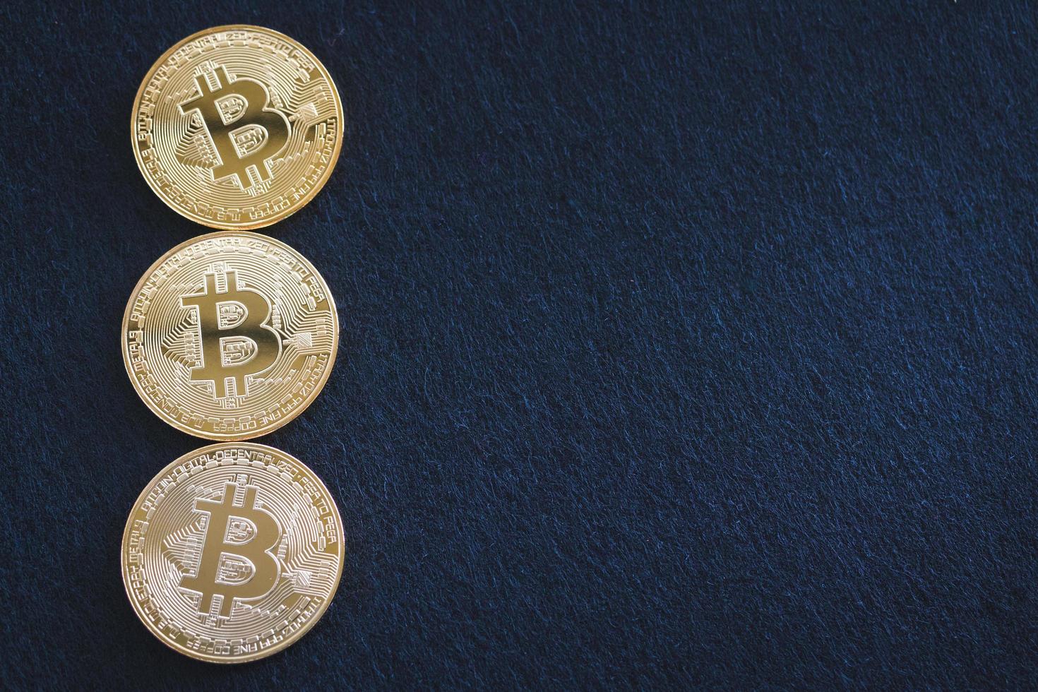 moedas bitcoin, conceito de moeda digital foto