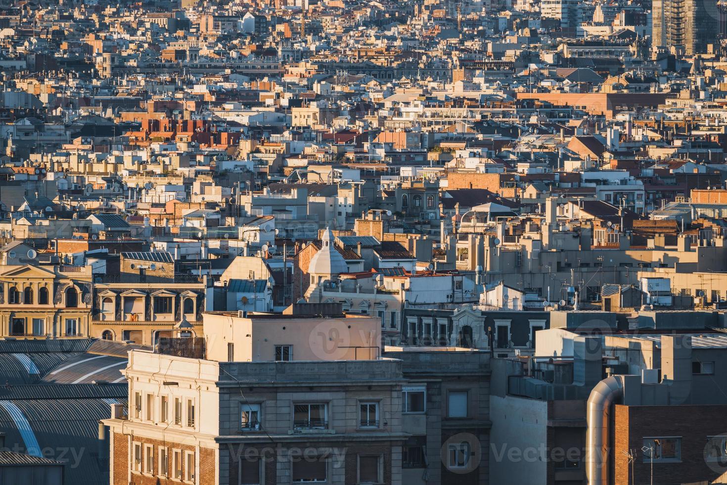 vista da cidade dos edifícios de barcelona foto