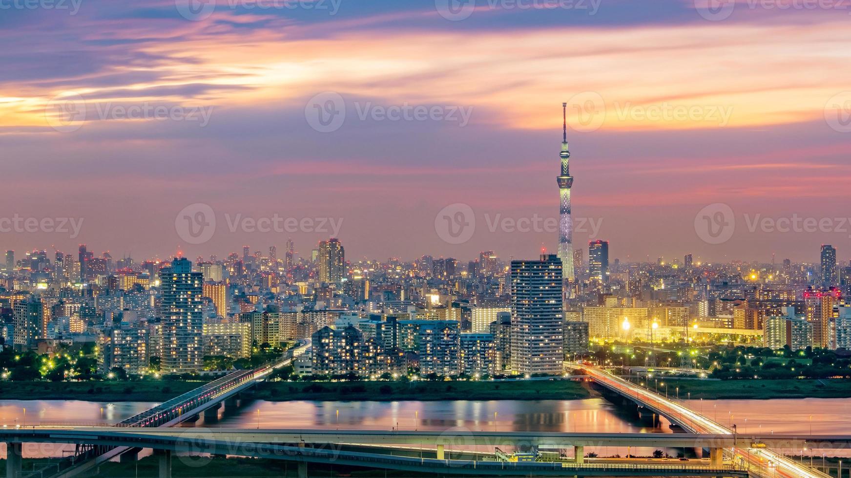 vista da cidade de Tóquio, Japão foto