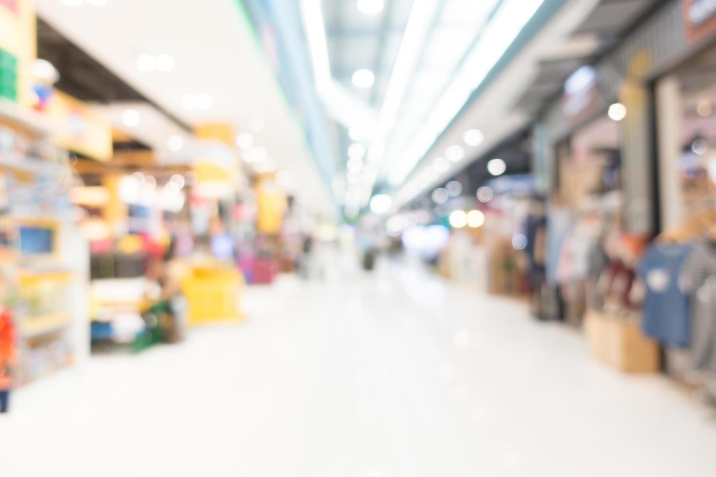 interior abstrato desfocado de shopping foto