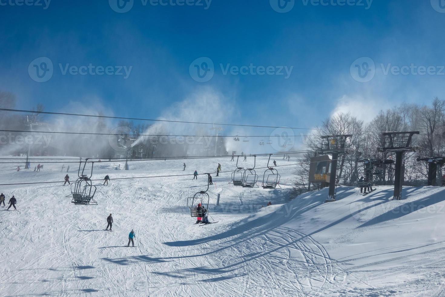 inverno e neve cenário perto faia montanha norte carolina foto