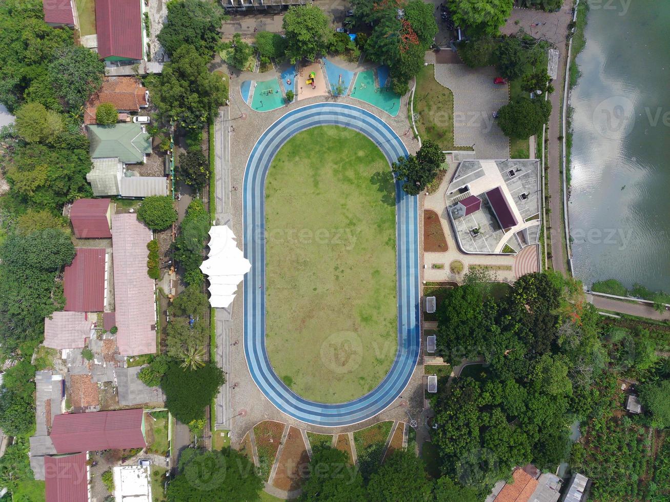 aéreo Visão do alun-alun cirimekar foto