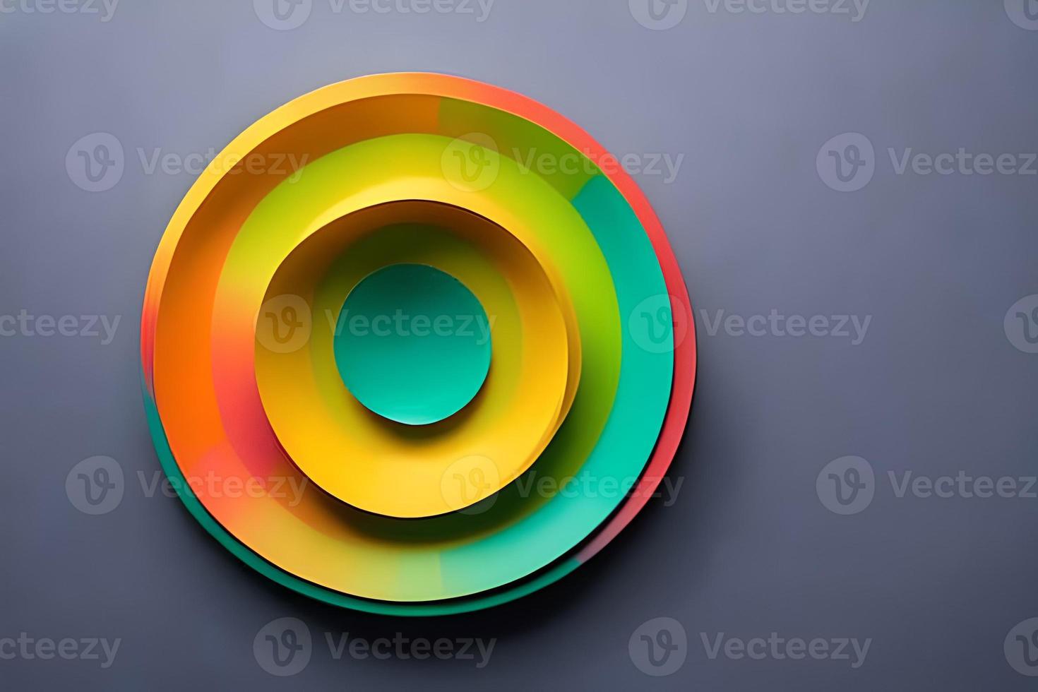 arco Iris colorida papel círculo fundo. modelo ilustração para Projeto material, elemento e pano de fundo. foto