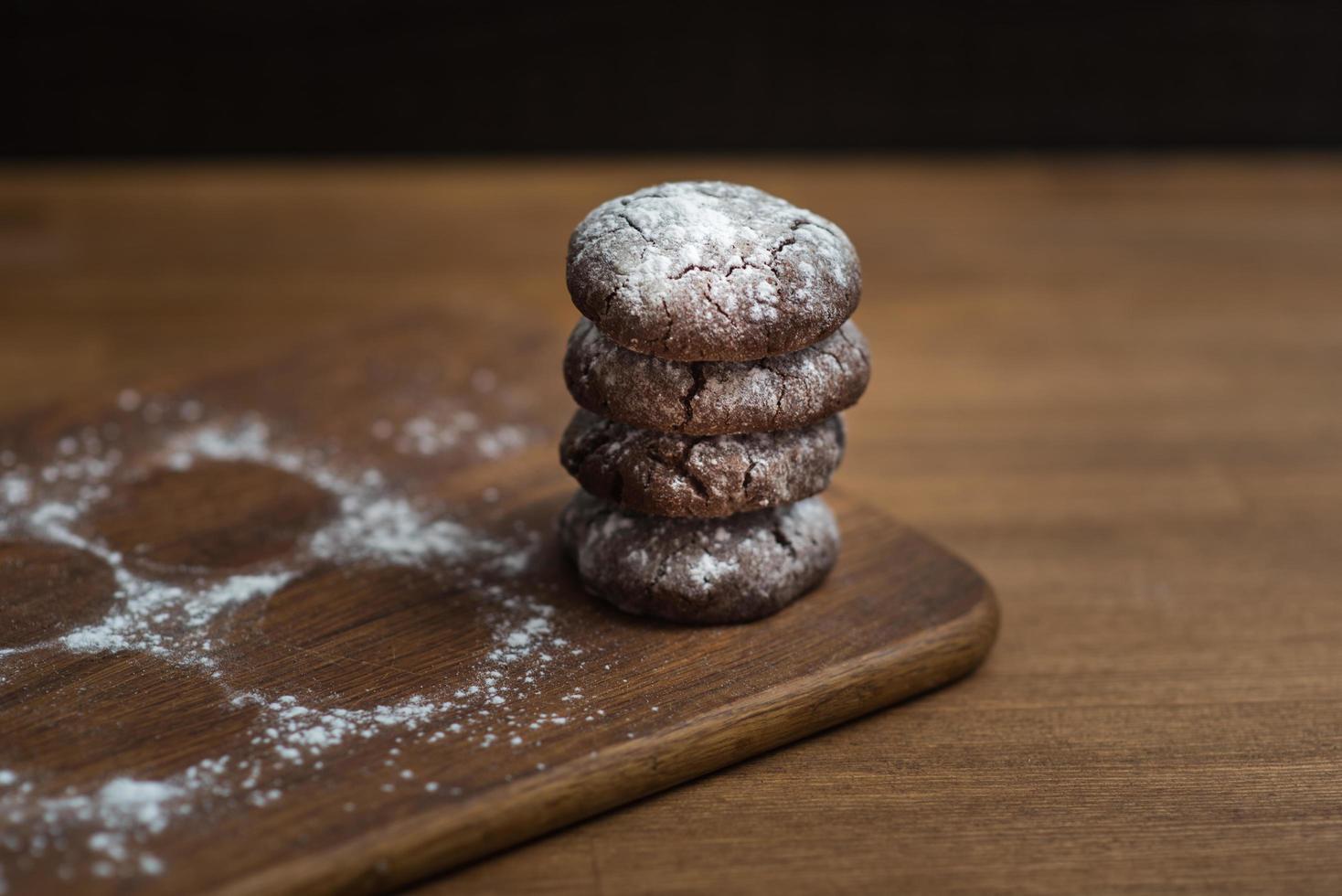 biscoitos de chocolate marrom foto