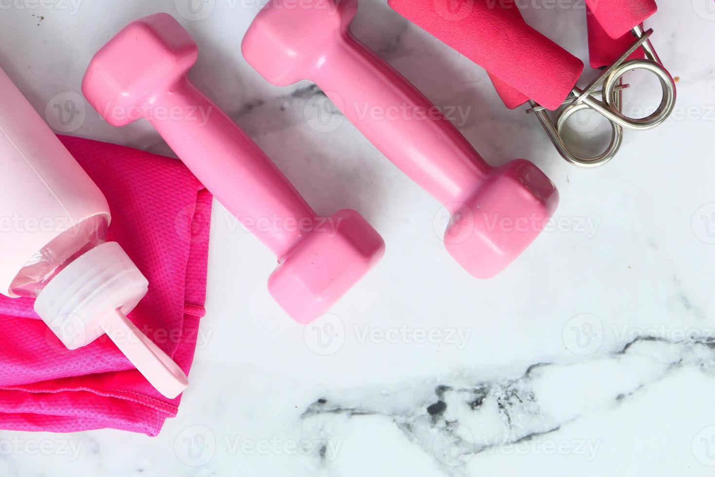 material de fitness cor-de-rosa foto