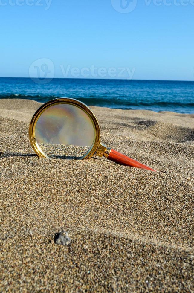 lupa dentro a areia foto