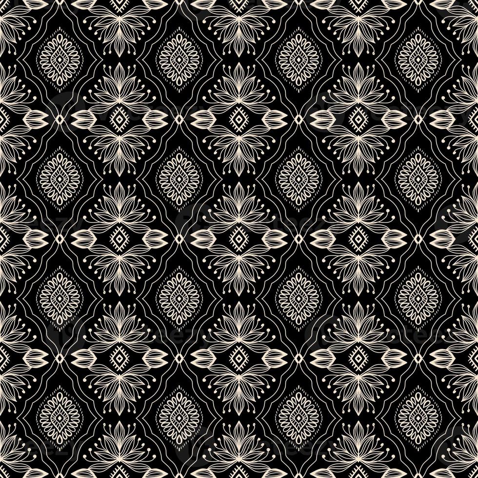 étnico ikat padrões geométrico nativo tribal boho motivo asteca têxtil tecido tapete mandalas africano americano Índia flor foto