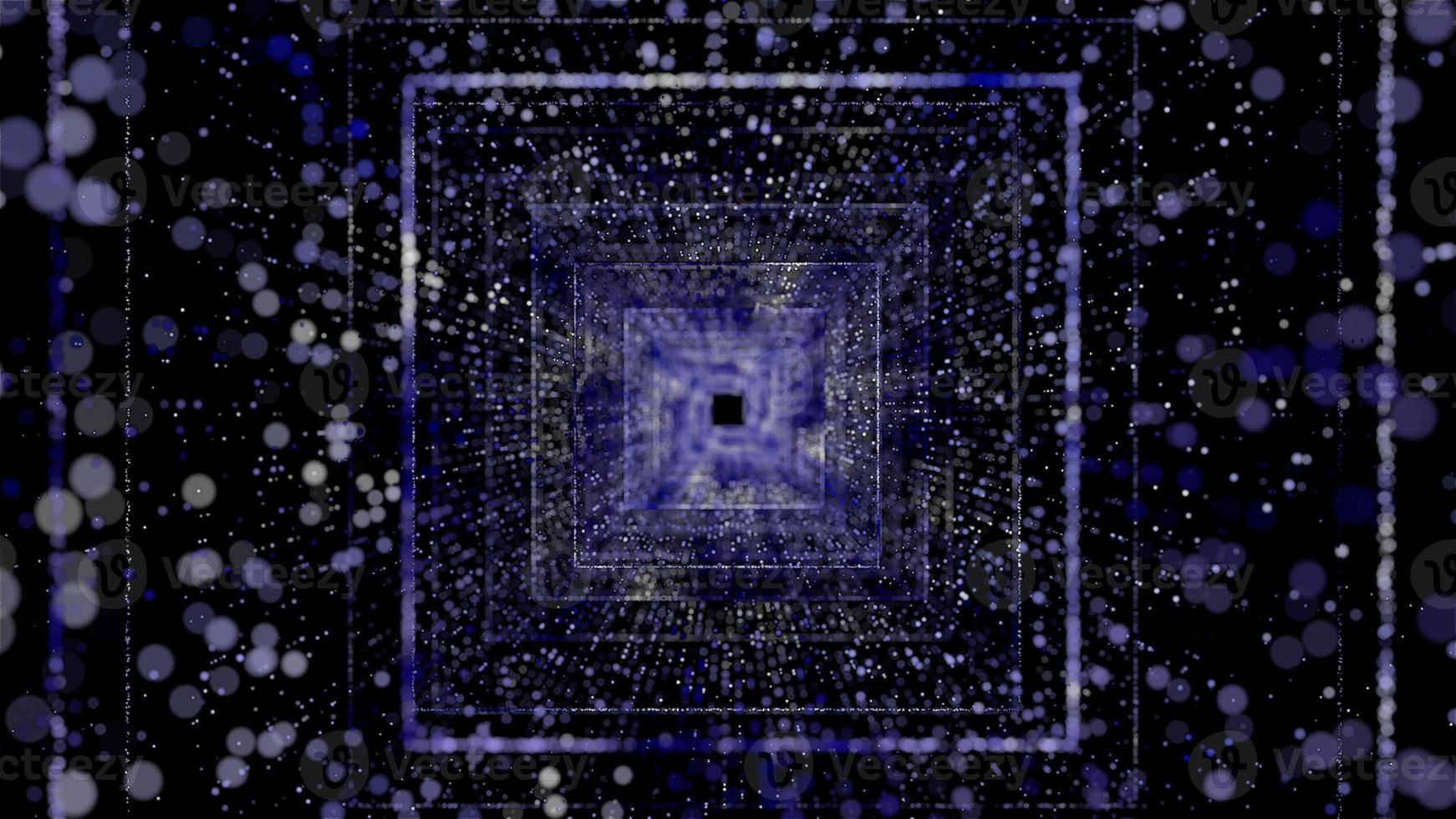 fundo de animação de túnel de partícula azul foto