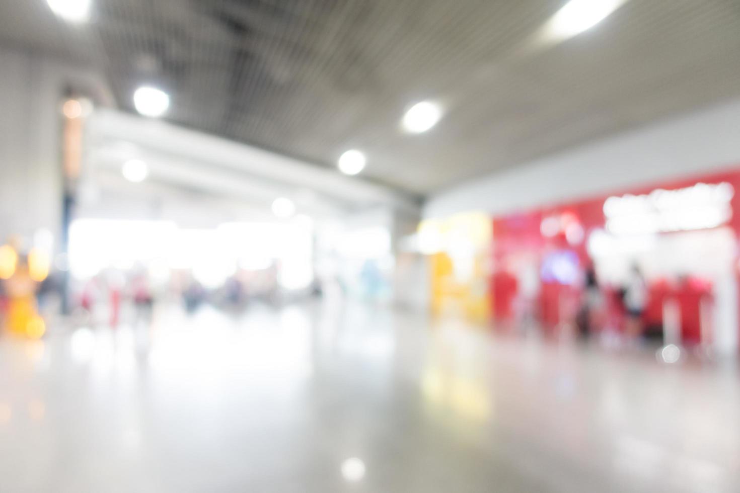 interior desfocado abstrato do aeroporto para o fundo foto