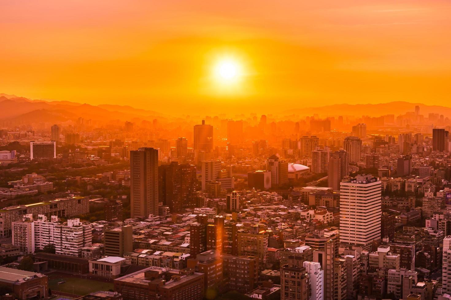 vista da cidade de taipei em taiwan foto