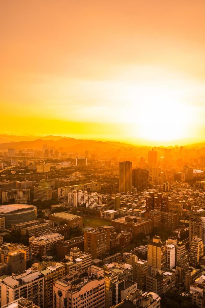 vista da cidade de taipei em taiwan foto