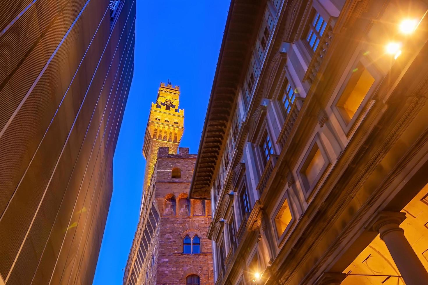 palazzo vecchio no centro de florença, cidade na toscana itália foto