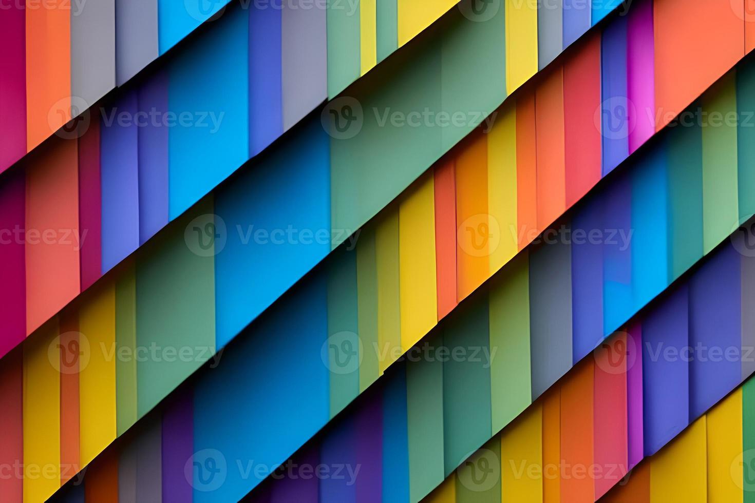 arco Iris colori papel cortar organizar para lindo fundo pano de fundo. papel arte arco Iris papel dobra e cortar fundo com 3d efeito, vibrante cores, vetor ilustração e Projeto material elemento. foto