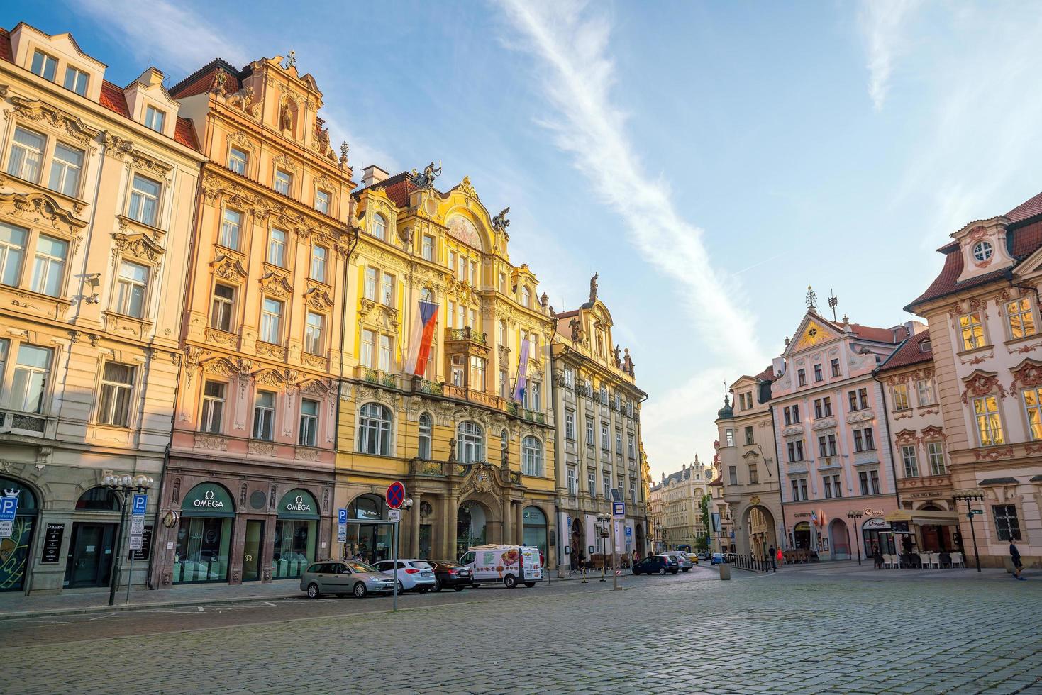 edifícios históricos na cidade velha de praga, na república tcheca, 2018 foto