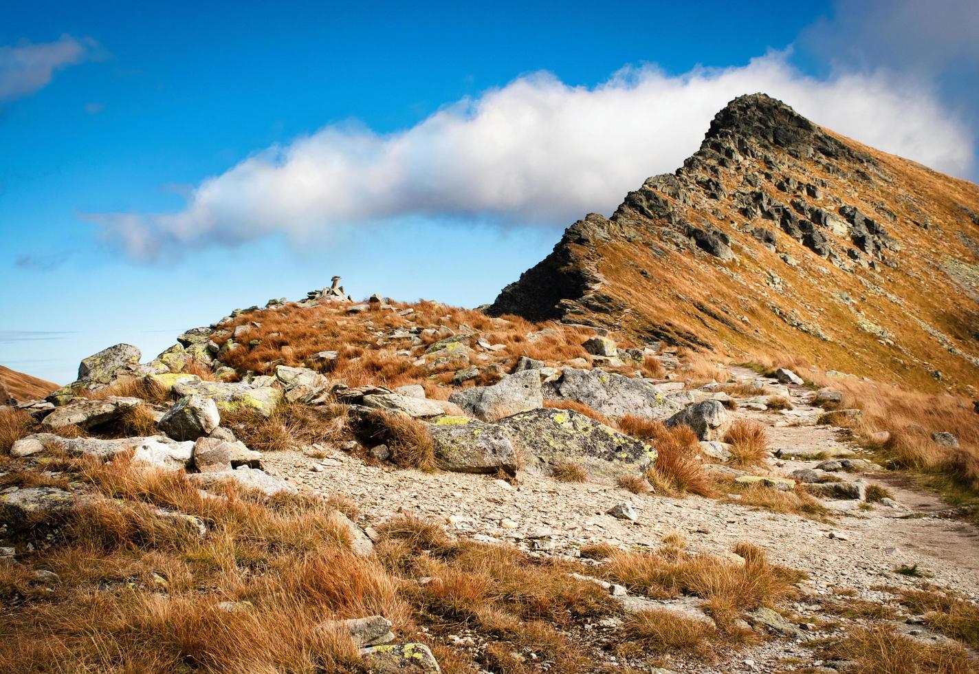 pico da montanha rochosa foto