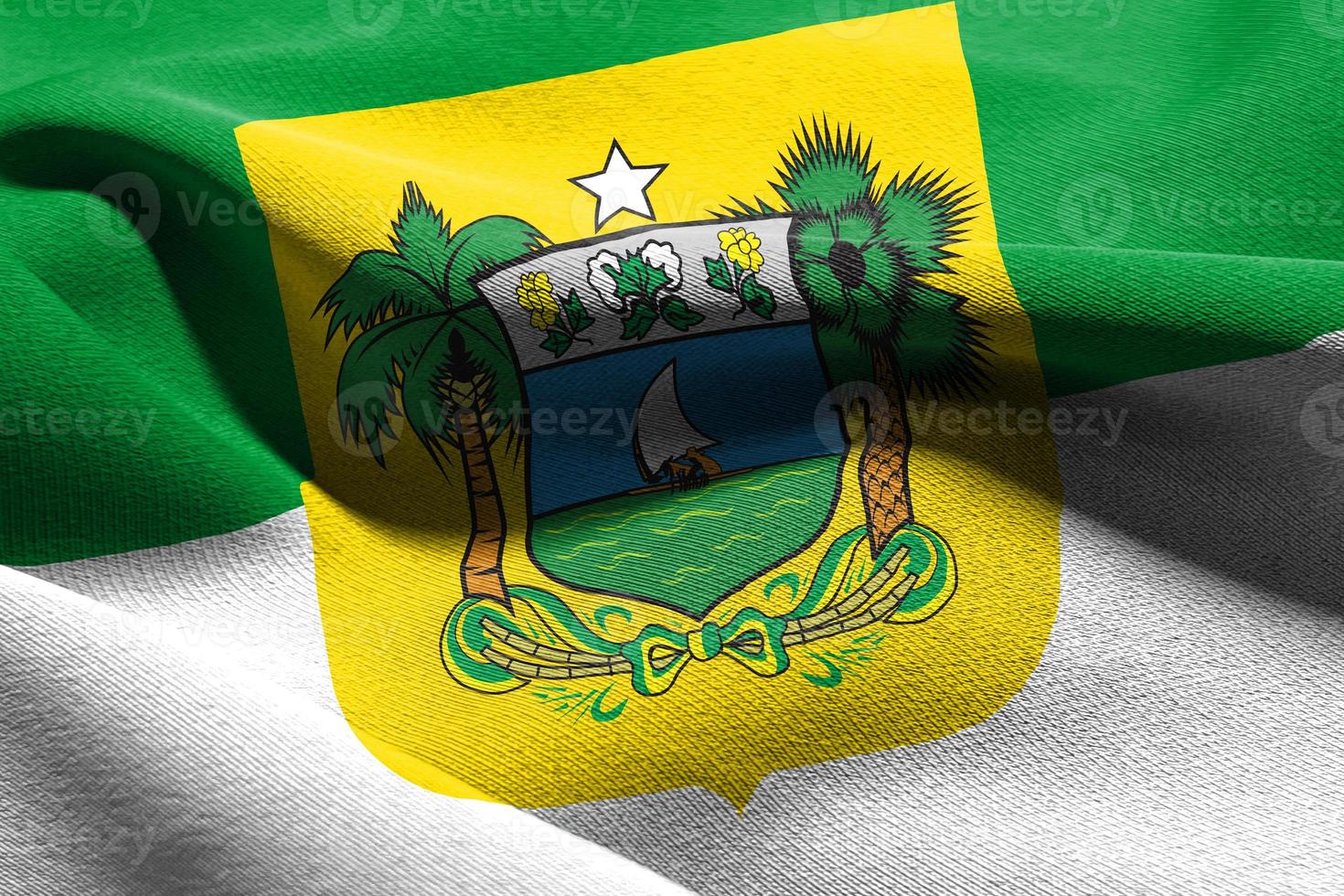 bandeira de ilustração 3d do rio grande do norte é um estado do brasil foto